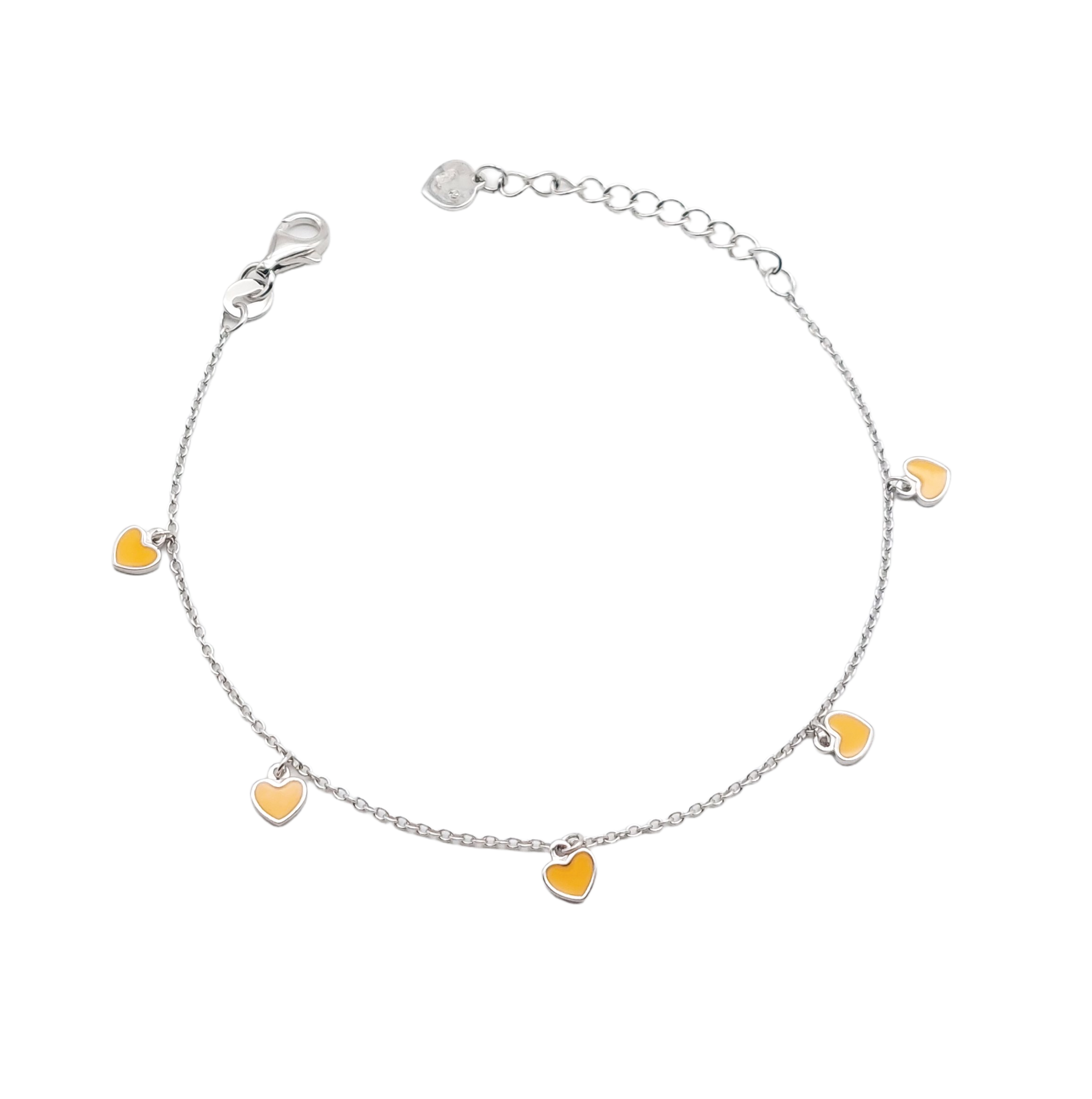 pulsera-plata-rapallo-plateado-corazones-esmalte-color-uso-diario-gioccosilver