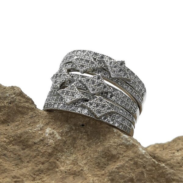 Anillos de plata blanca